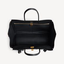 Balenciaga Bel Air Carry All Bag Medium In Black Smooth Calfskin, Aged - Gold Hardware - BEAUTY BAR