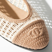 Ballet Flats Raffia White & Beige - BEAUTY BAR