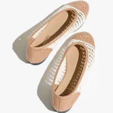 Ballet Flats Raffia White & Beige - BEAUTY BAR