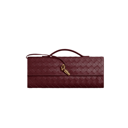 Bottega Veneta Andiamo Clutch – Barolo Intrecciato Leather With Brass Detail Quiet Luxury Redefined