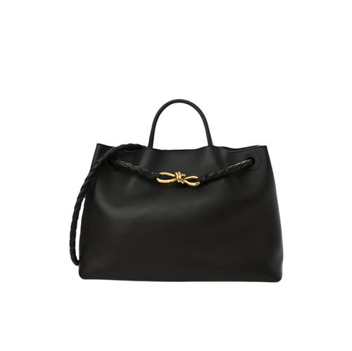 Bottega Veneta Ciao Ciao Top Handle Bag - Black Leather With Gold Hardware Modern Italian Elegance
