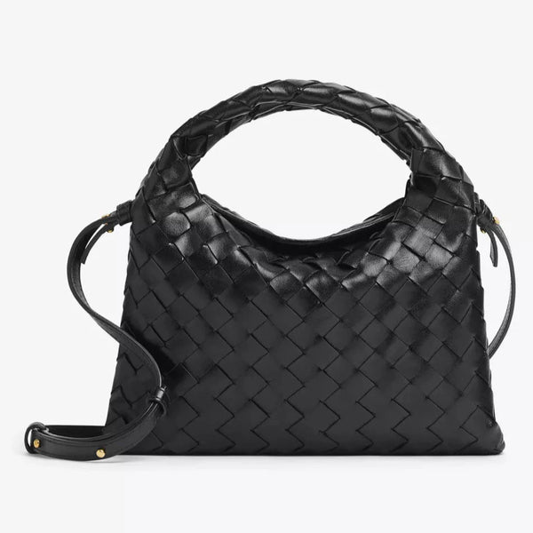 Bottega Veneta Hop Medium Tote Intrecciato Leather in Classic Design Timeless Italian Luxury - BEAUTY BAR