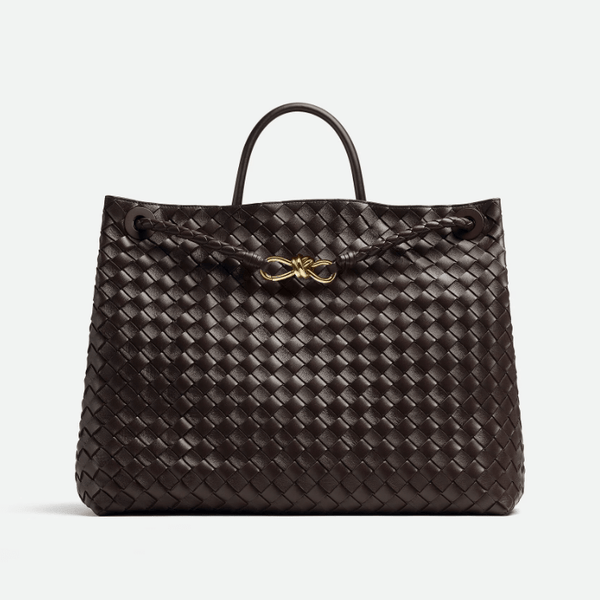 Bottega Veneta Large Andiamo Bag - Fondant Brown Leather With Gold Hardware Italian Luxury Tote - BEAUTY BAR