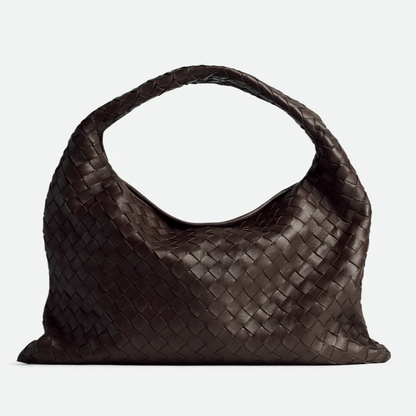 Bottega Veneta Large Hop Bag Fondant Brown Leather With Gold Hardware Timeless Italian Elegance - BEAUTY BAR