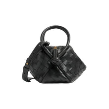 Bottega Veneta Small Handle Loop Bag Black Leather With Top Handle Contemporary Italian Luxury - BEAUTY BAR