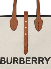 Burberry Neutral Logo Canvas Tote Bag – White - BEAUTY BAR