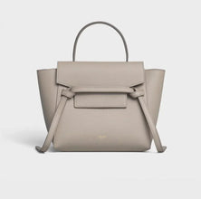 Celine Belt Nano Shoulder Bag In Beige Grained Leather - BEAUTY BAR