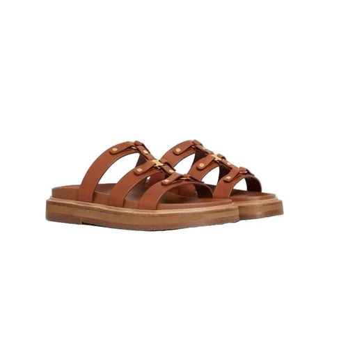 Celine Tippi Leather Slide Sandals