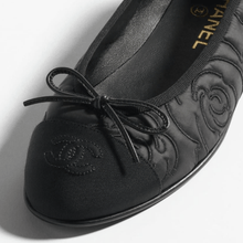Chanel Ballerinas Embroidered Fabric & Grosgrain Black