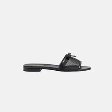 Chanel Black Mesh Bow Mules With A Delicate Bow And The Iconic Gold-Tone CC Logo - BEAUTY BAR