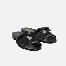 Chanel Black Mesh Bow Mules With A Delicate Bow And The Iconic Gold-Tone CC Logo - BEAUTY BAR