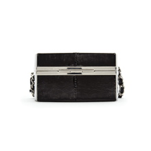 Chanel Black Patent Leather and Silver Mirror Minaudière Silver Hardware - BEAUTY BAR