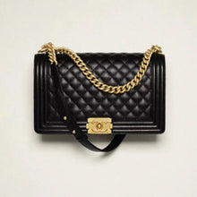 Chanel Black Quilted Leather Medium Boy Flap Bag - BEAUTY BAR
