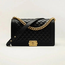 Chanel Black Quilted Leather Medium Boy Flap Bag - BEAUTY BAR