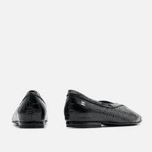 Chanel Crocodile-Embossed Ballet Flats Featuring A Distinctive Square Toe - BEAUTY BAR