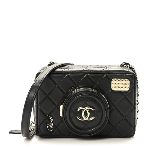 Chanel Lambskin Quilted Coco Click Bag Black