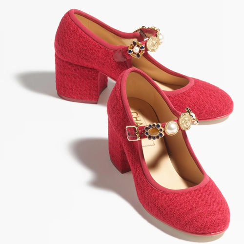 Chanel Mary Janes Lammleder Schwarz Mode