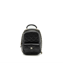 Chanel Mini Phone Holder Backpack Black Caviar Light Gold Hardware - BEAUTY BAR