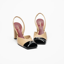 Chanel Slingbacks Lambskin & Patent Calfskin Beige & Black - BEAUTY BAR
