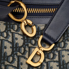 Christian Dior Medium D-Journey Bag Blue Oblique Jacquard