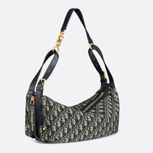 Christian Dior Medium D-Journey Bag Blue Oblique Jacquard