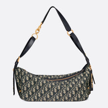 Christian Dior Medium D-Journey Bag Blue Oblique Jacquard