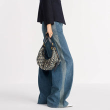 Christian Dior Medium D-Journey Bag Blue Oblique Jacquard