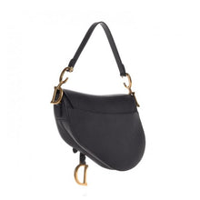 Christian Dior Saddle Bag In Black Grained