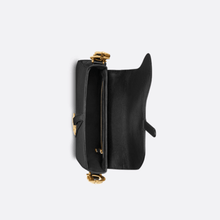 Christian Dior Saddle Bag In Black Grained