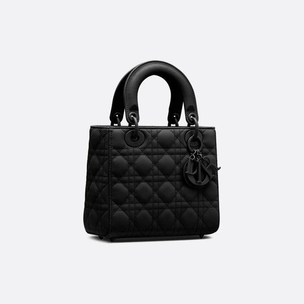 Christian Dior Small Lady Dior Bag Black Ultramatte Cannage - BEAUTY BAR