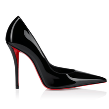 Christian Louboutin 100 mm Pumps Patent Calf Leather Black Women - BEAUTY BAR