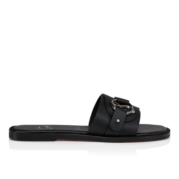 Christian Louboutin Her In Roma Flat Mules In Black