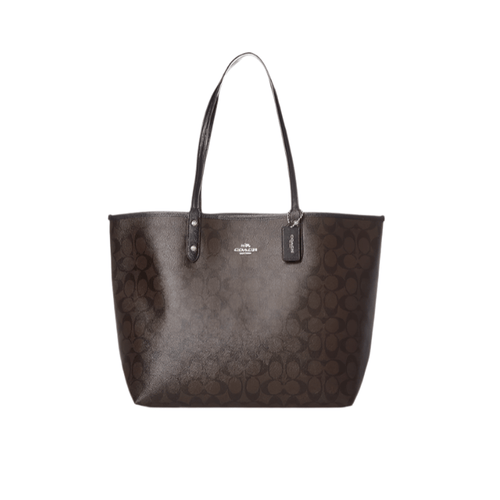 Coach Double Face Bag Big Size Bag Black-Brown