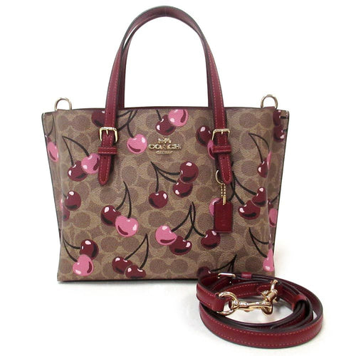 Coach Mollie Tote Bag 25 Signature Canvas Cherry Print