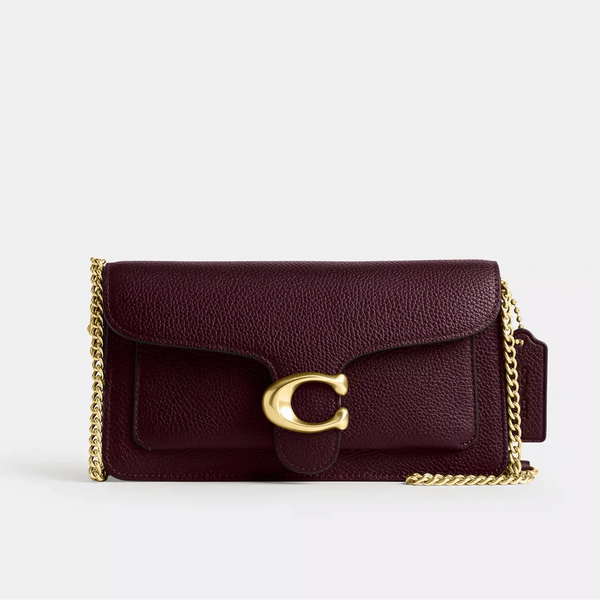 Coach Tabby Chain Clutch Burgendy - BEAUTY BAR
