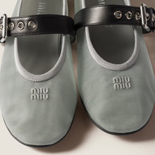 Miu Miu Aluminum Mesh Fabric Ballerinas