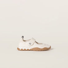 Miu Miu Tyre Technical Fabric And Suede Ballerinas