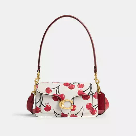 Tabby Shoulder Bag 20 With Cherry Print