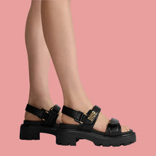 Dior Act Platform Sandal Black Lambskin - BEAUTY BAR