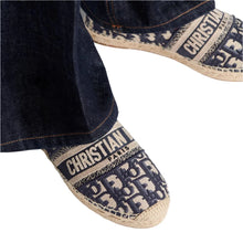Dior Granville Espadrille Deep Blue Dior Oblique Embroidered Cotton - BEAUTY BAR
