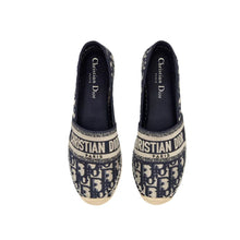 Dior Granville Espadrille Deep Blue Dior Oblique Embroidered Cotton - BEAUTY BAR