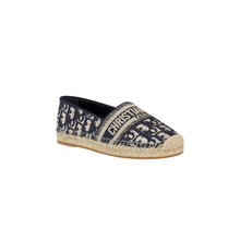 Dior Granville Espadrille Deep Blue Dior Oblique Embroidered Cotton - BEAUTY BAR