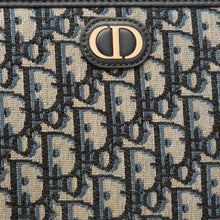 Dior Medium 30 Montaigne Pouch Blue Oblique Jacquard - BEAUTY BAR