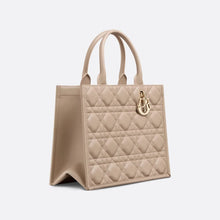 Dior Medium Dior Book Tote Desert Taupe Macrocannage Calfskin - BEAUTY BAR