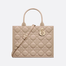 Dior Medium Dior Book Tote Desert Taupe Macrocannage Calfskin - BEAUTY BAR