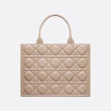 Dior Medium Dior Book Tote Desert Taupe Macrocannage Calfskin - BEAUTY BAR