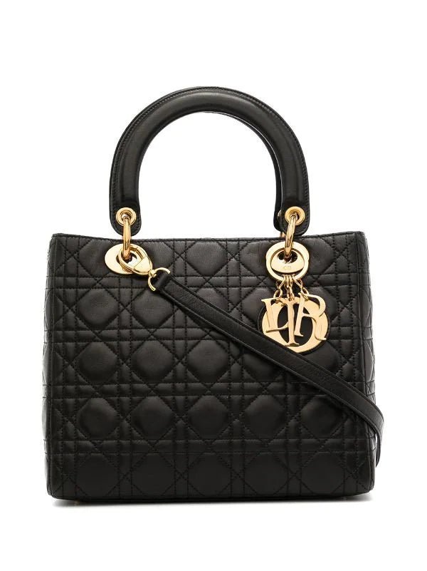 Dior Medium Lady Bag Black Leather - BEAUTY BAR
