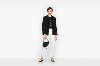 Dior Mini Ultramatte Black Saddle Bag Grained Leather - BEAUTY BAR