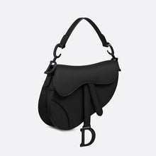 Dior Mini Ultramatte Black Saddle Bag Grained Leather - BEAUTY BAR