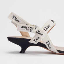 Dior Sandal with J'Adior Straps Black Embroidered Cotton